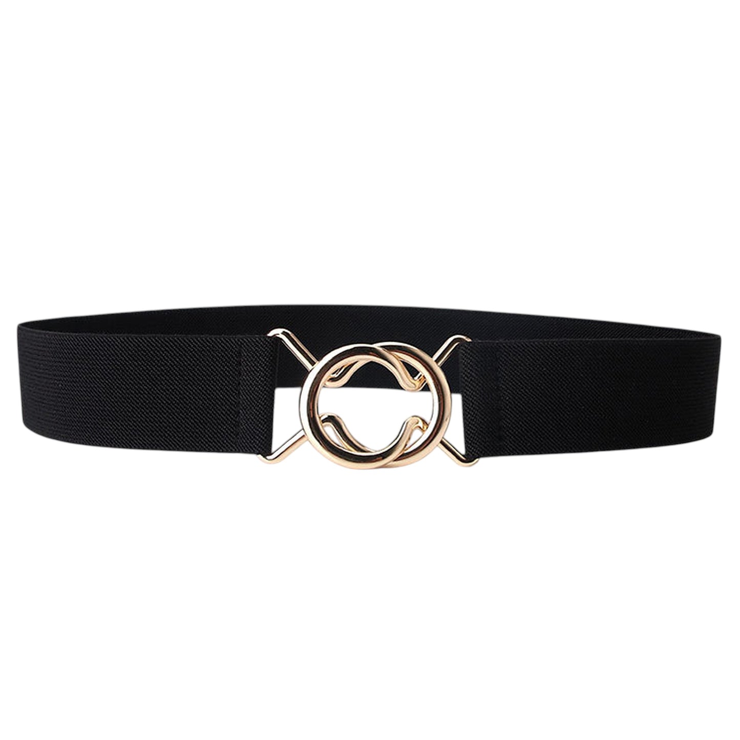 Anna-Kaci Women's Stylish Elastic Waist Belt with Golden O - Ring Buckle
