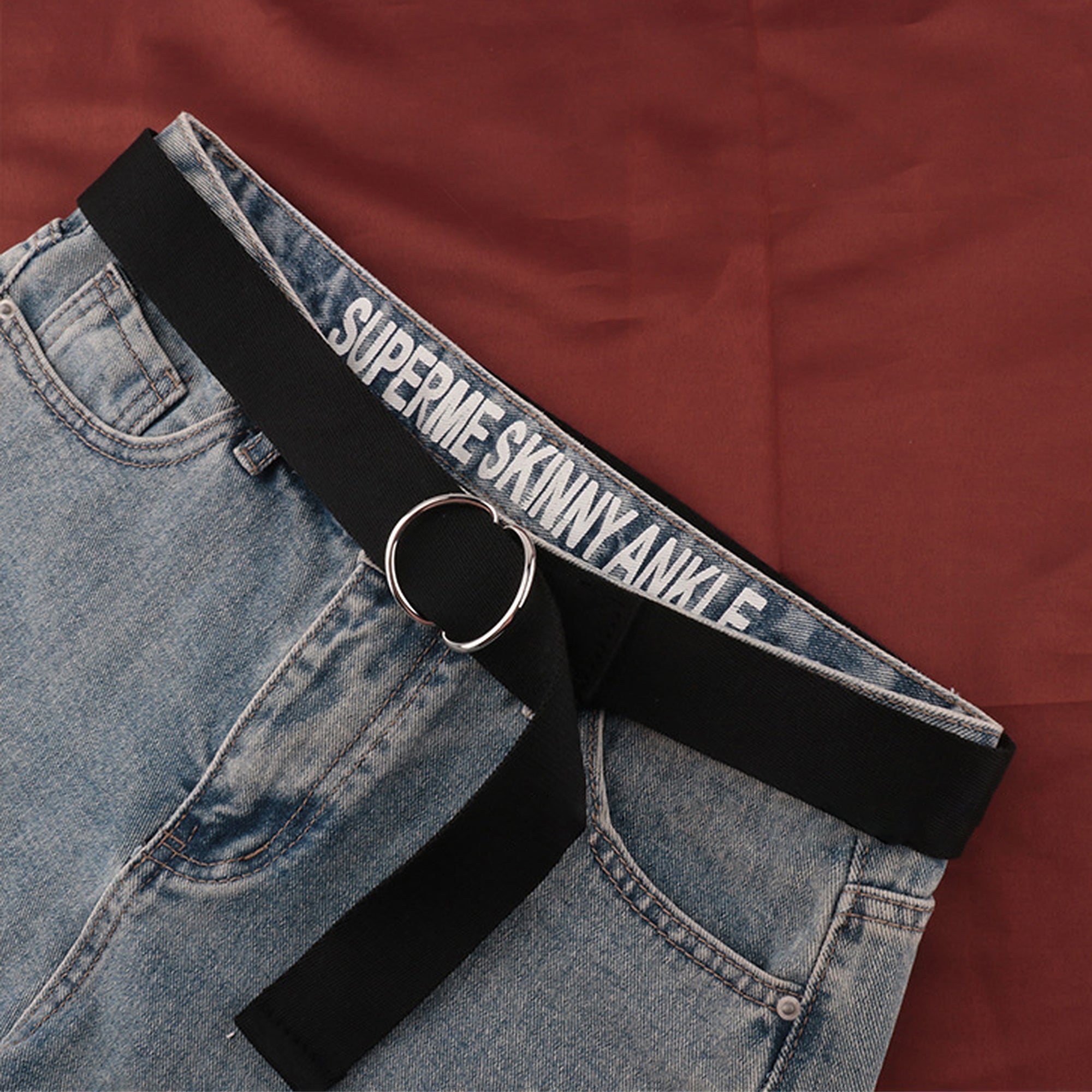 Anna-Kaci Women's Elastic Waist Belt with Double O - Ring Buckle