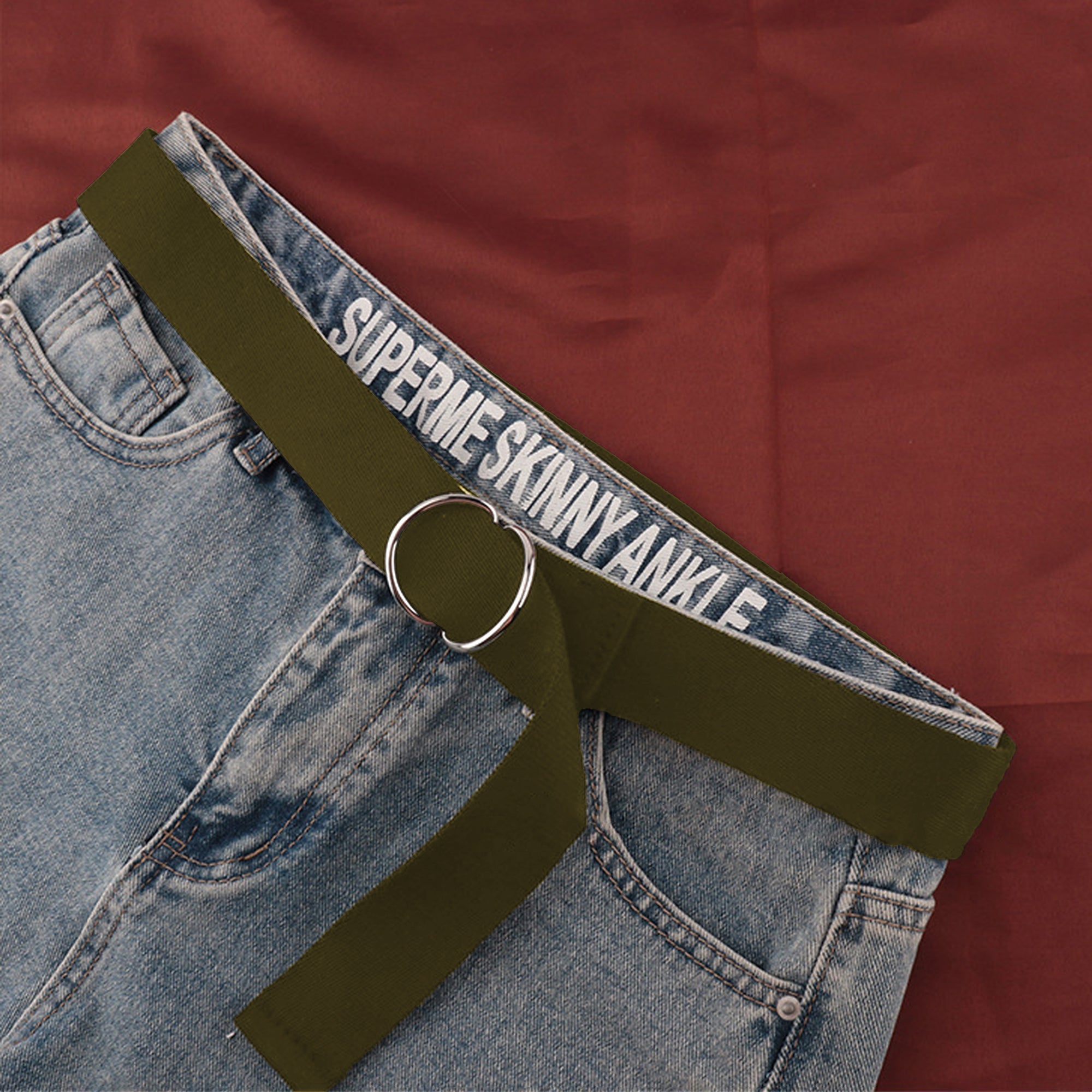 Anna-Kaci Women's Elastic Waist Belt with Double O - Ring Buckle