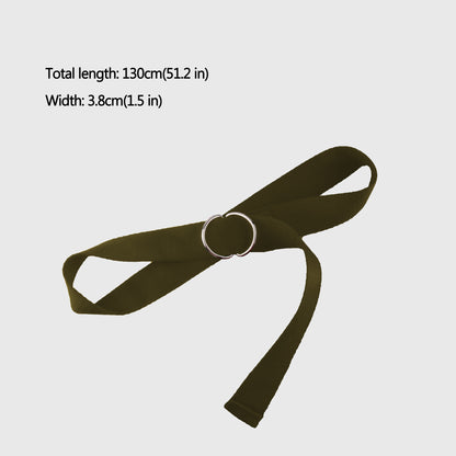 Anna-Kaci Women's Elastic Waist Belt with Double O - Ring Buckle