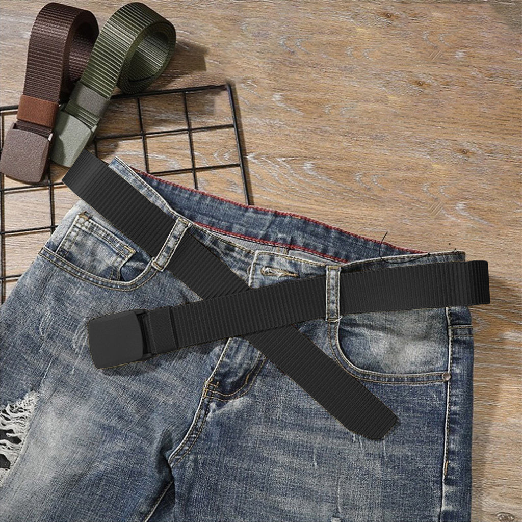 Anna-Kaci Women's Nylon Webbing Belt with Plastic Buckle