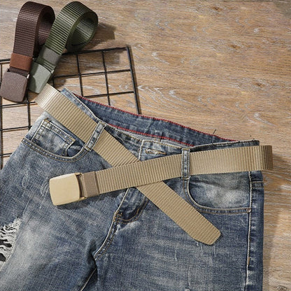 Anna-Kaci Women's Nylon Webbing Belt with Plastic Buckle