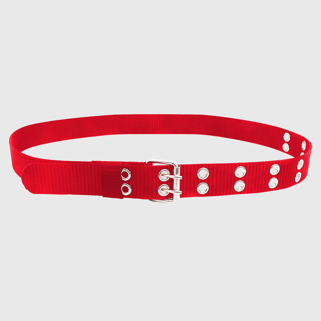 Anna-Kaci Women's Nylon Web Belt with Silver Buckle