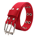 Anna-Kaci Women's Nylon Web Belt with Silver Buckle
