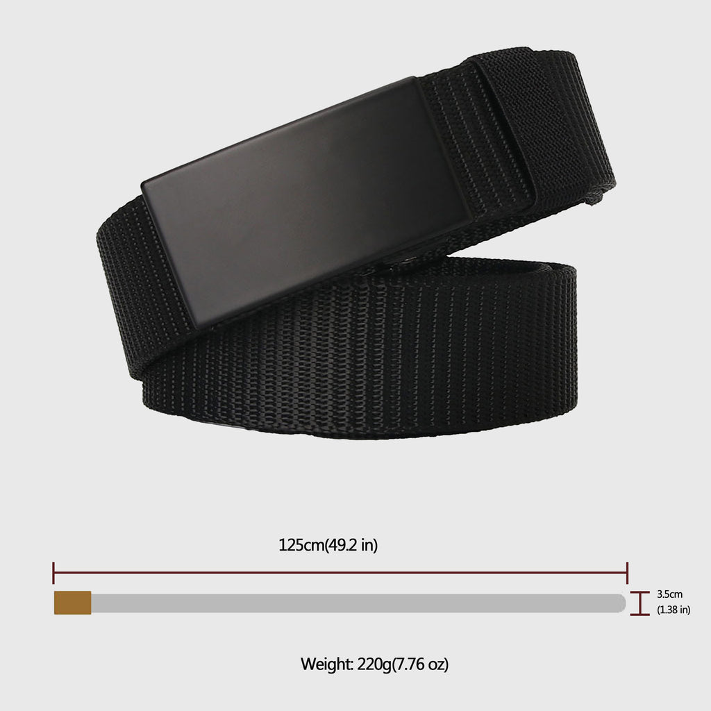 Anna-Kaci Women's Nylon Belt with Black Metal Buckle