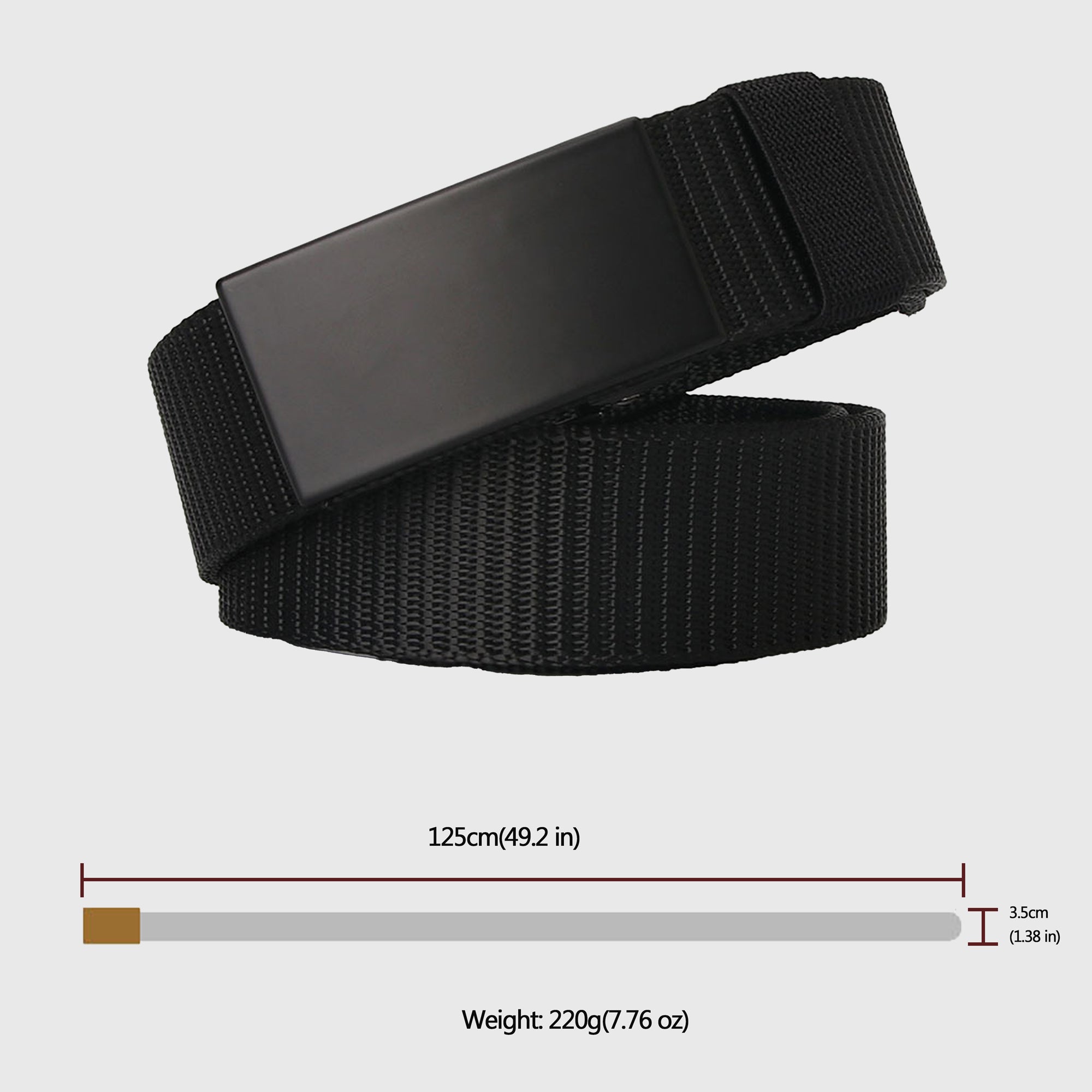 Anna-Kaci Women's Nylon Belt with Black Metal Buckle