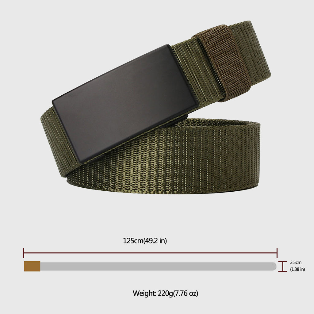 Anna-Kaci Women's Nylon Belt with Black Metal Buckle