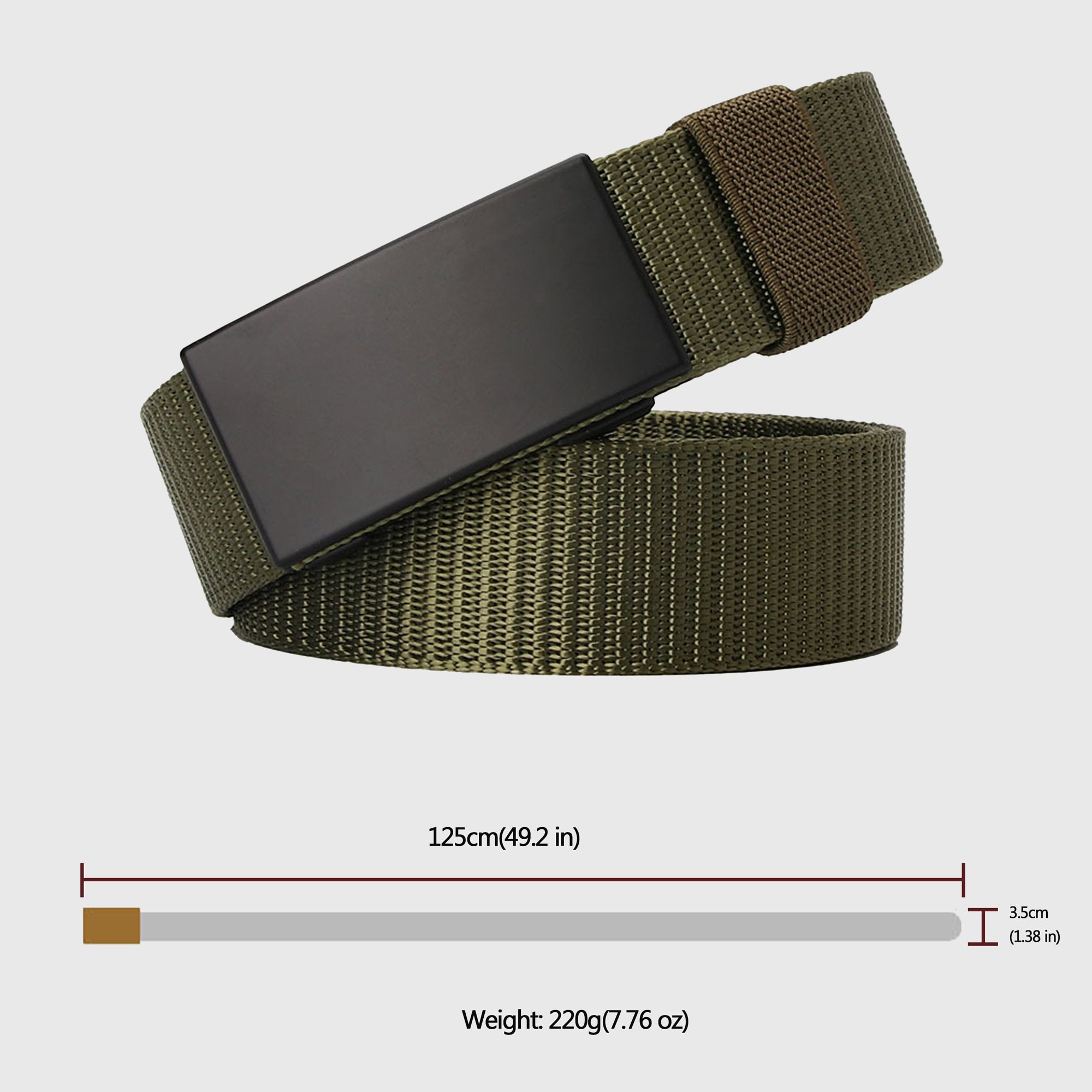 Anna-Kaci Women's Nylon Belt with Black Metal Buckle