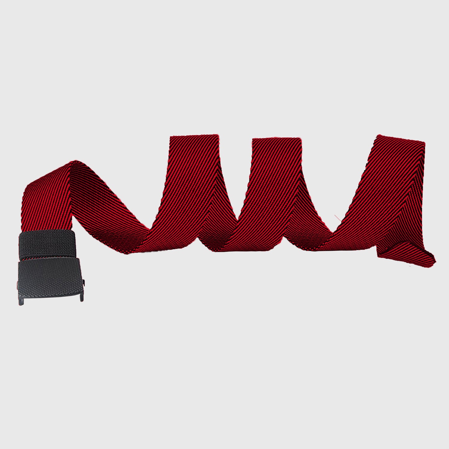 Anna-Kaci Women's Striped Nylon Belt with Textured Buckle