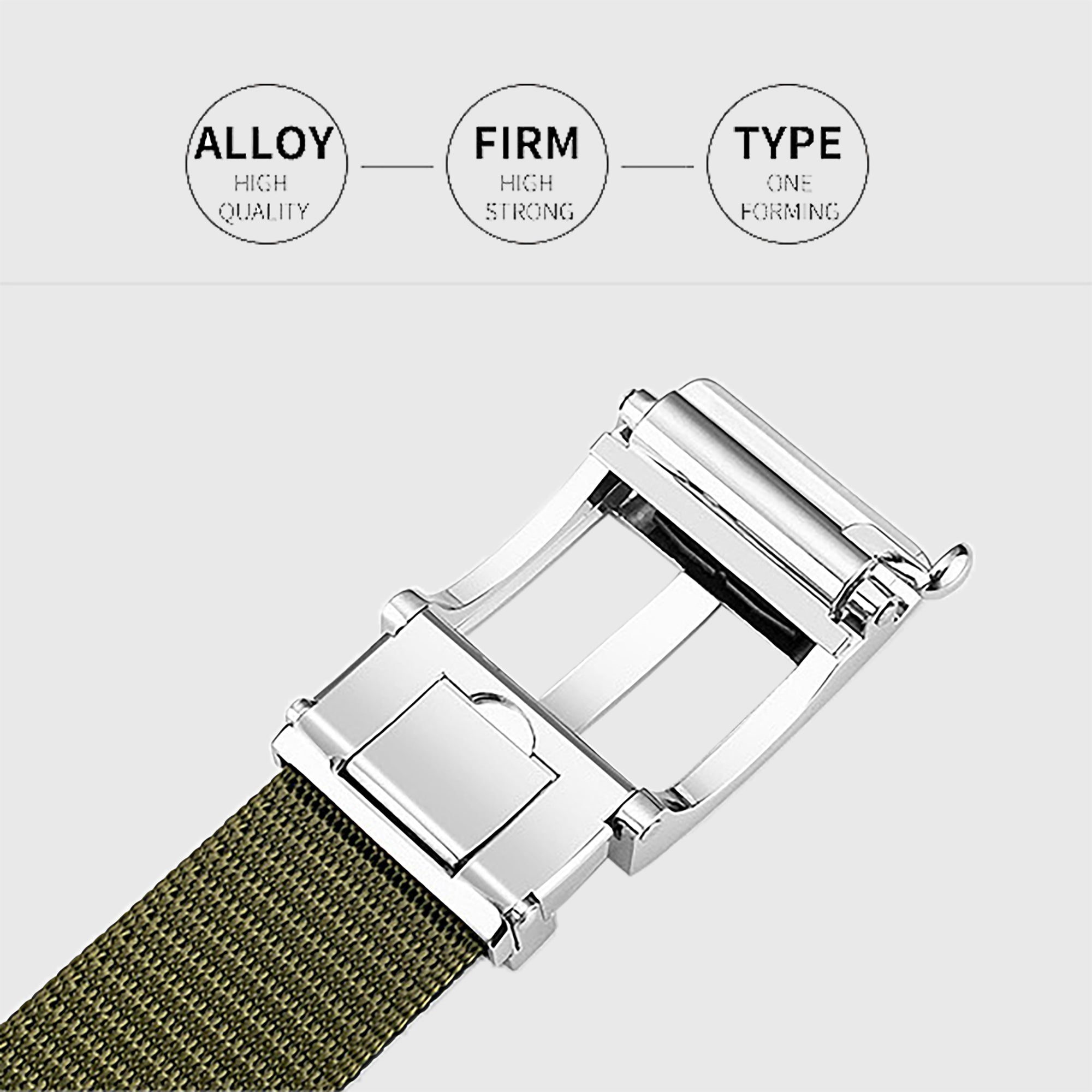 Anna-Kaci Women's Nylon Belt with Zinc Alloy Automatic Buckle