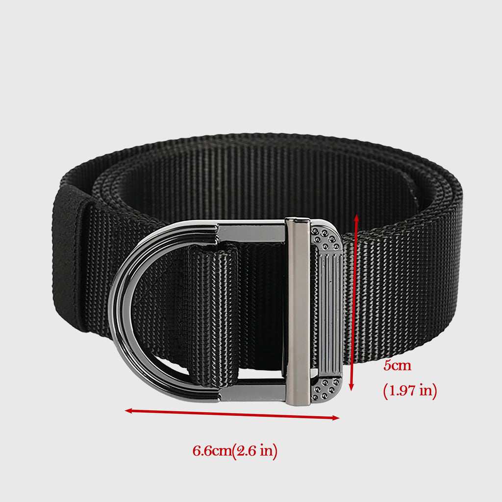 Anna-Kaci Women's Nylon Waist Belt with Statement D - Ring Buckle