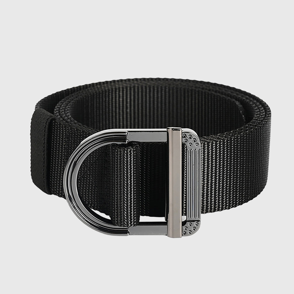 Anna-Kaci Women's Nylon Waist Belt with Statement D - Ring Buckle