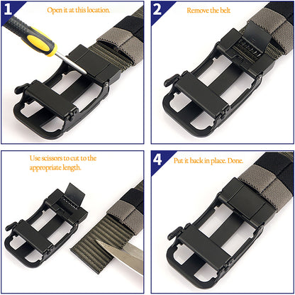 Anna-Kaci Women's Elastic Nylon Waist Belt with Zinc Alloy Adjustable Buckle