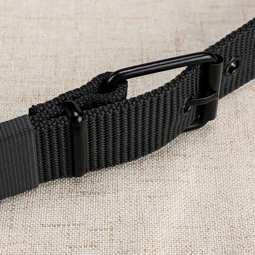 Anna-Kaci Women's Nylon Waist Belt with Multiple Holes & Black Buckle