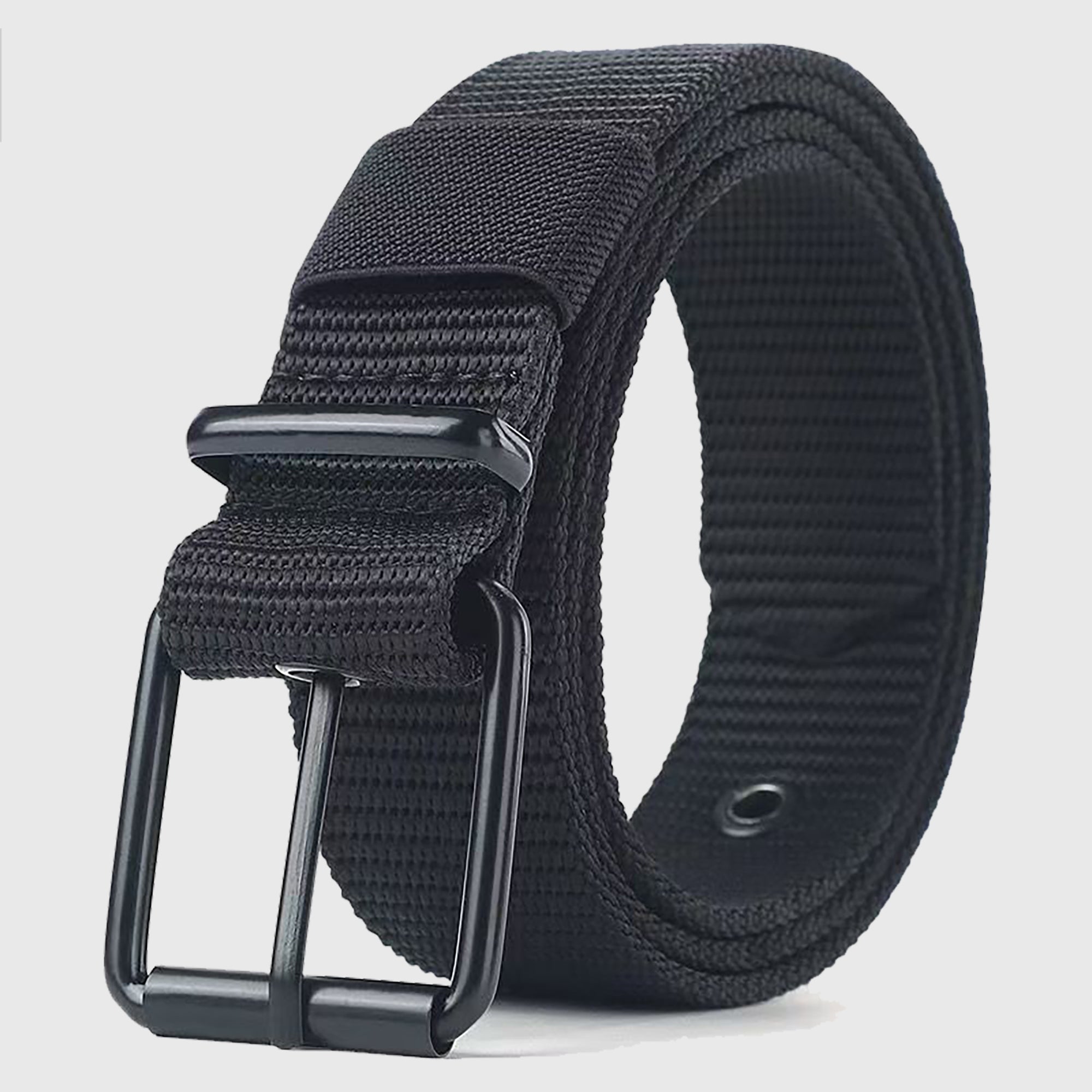 Anna-Kaci Women's Nylon Waist Belt with Multiple Holes & Black Buckle
