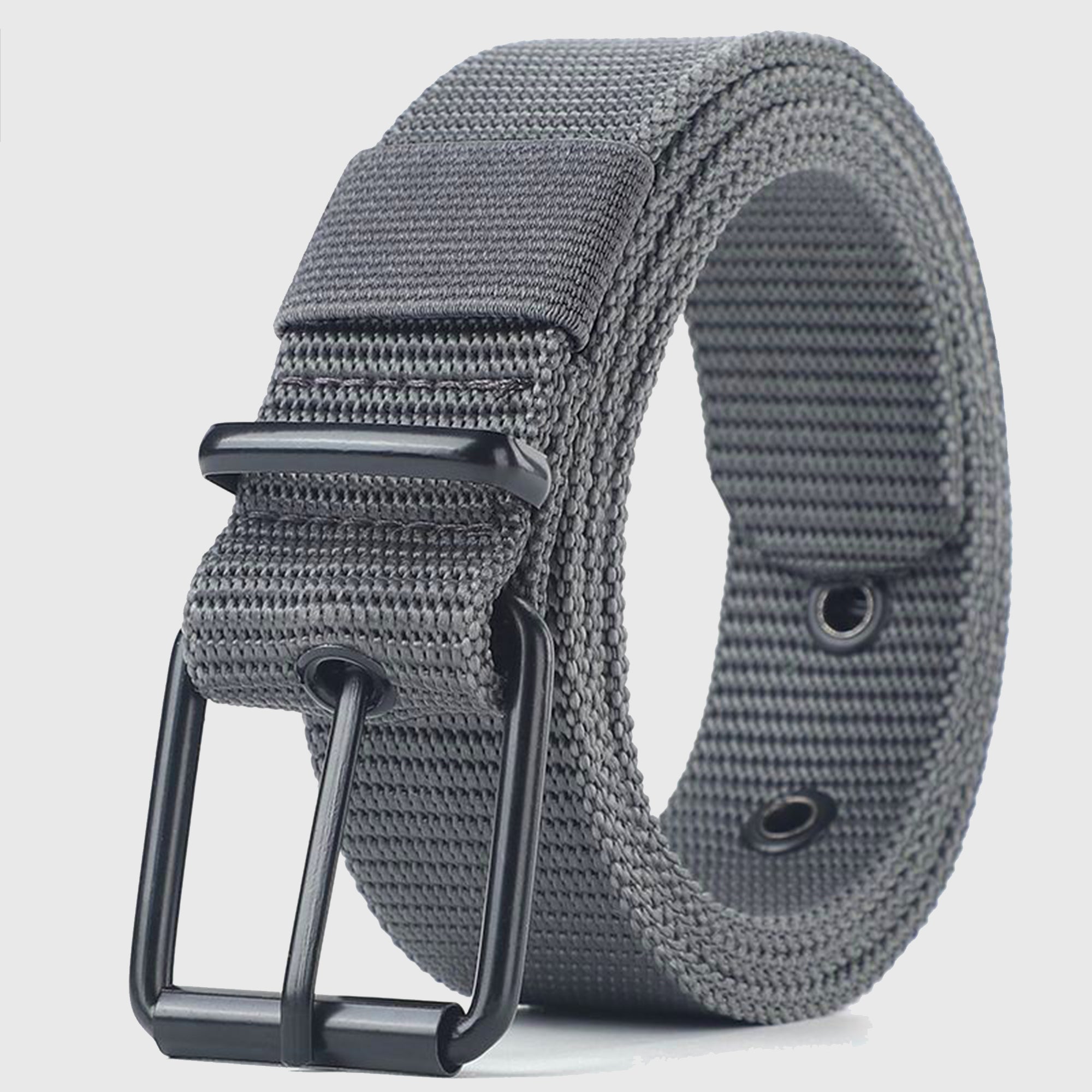 Anna-Kaci Women's Nylon Waist Belt with Multiple Holes & Black Buckle