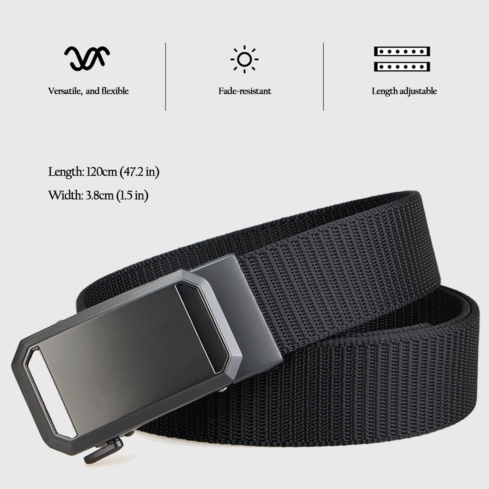 Anna-Kaci Women's Nylon Waist Belt with Adjustable Metal Buckle