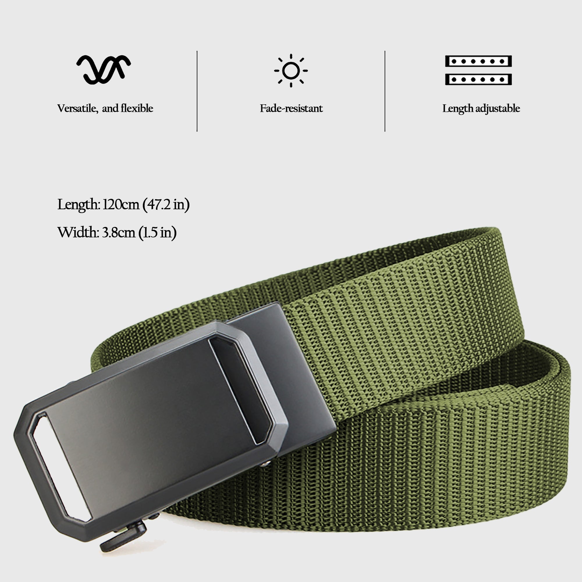 Anna-Kaci Women's Nylon Waist Belt with Adjustable Metal Buckle