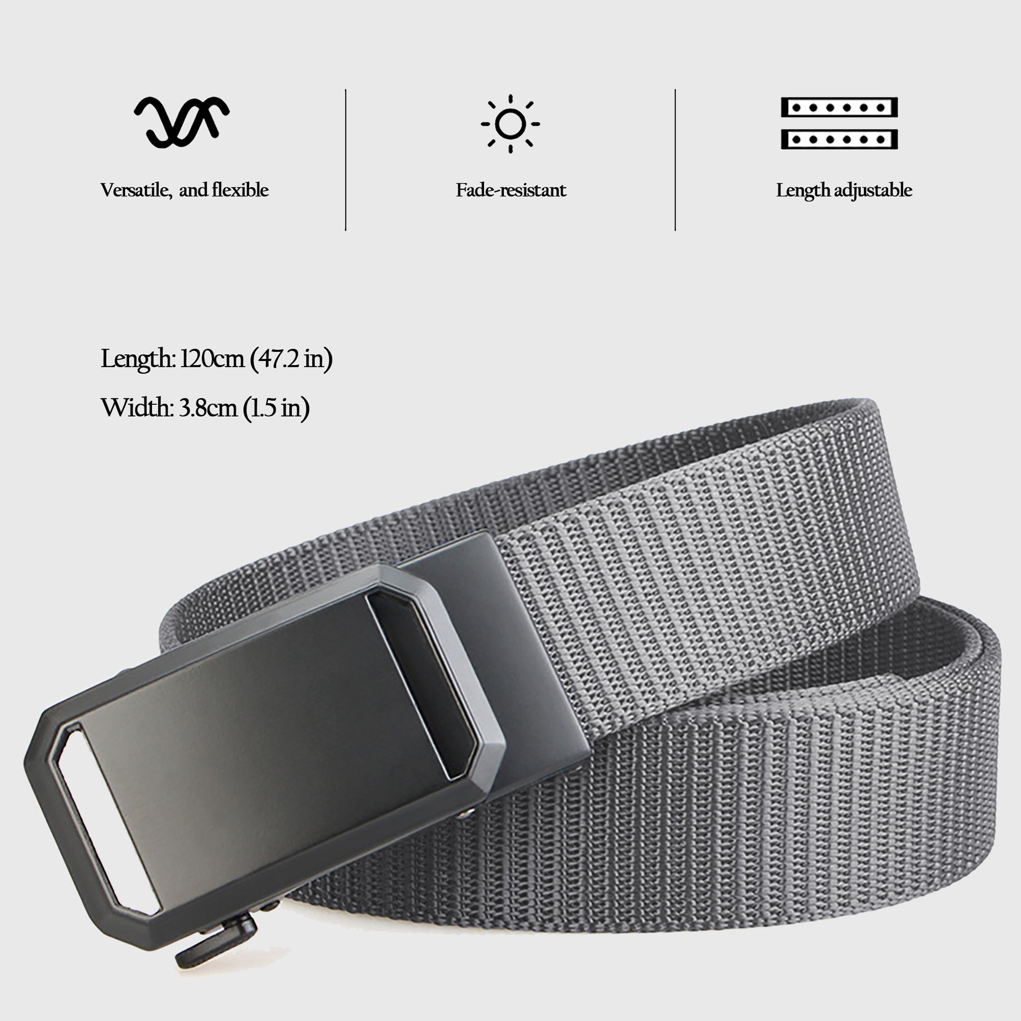 Anna-Kaci Women's Nylon Waist Belt with Adjustable Metal Buckle