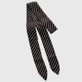 Anna-Kaci Women's Black & White Striped Tie Belt Y2K Fashion Statement Belt