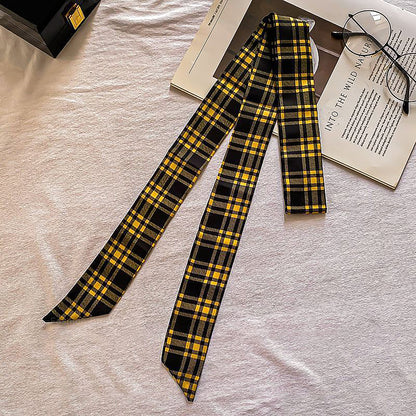 Anna-Kaci Women's Black & White Striped Tie Belt Y2K Fashion Statement Belt