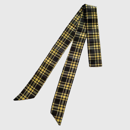 Anna-Kaci Women's Black & White Striped Tie Belt Y2K Fashion Statement Belt