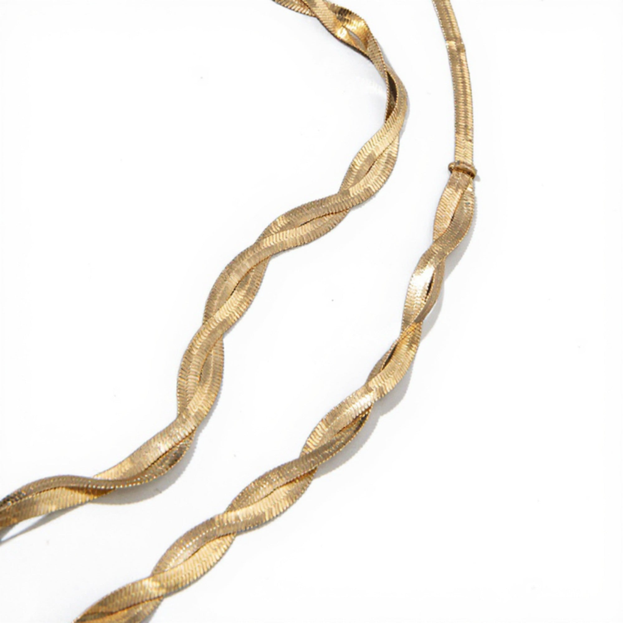 Anna-Kaci Women's Twisted Leaf Pattern Metal Waist Belt with Adjustable Chain Closure 45.5in