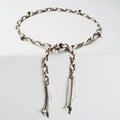 Anna-Kaci Women's Braided Rope Belt with Wooden Bead Details and Tassel Ends 63x0.8in