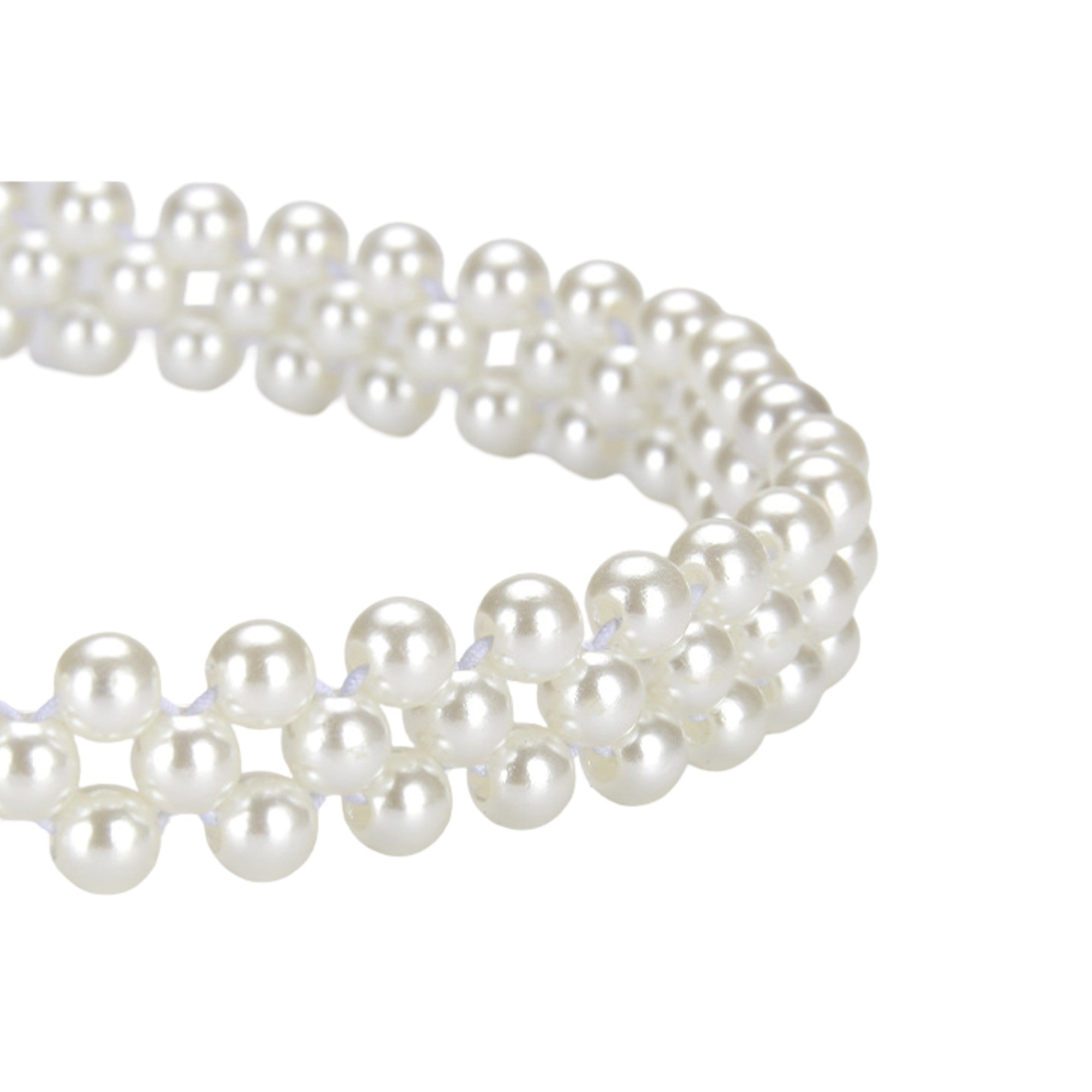 Anna-Kaci Womens Elastic Pearl Waist Belt with Stretch Fit Design