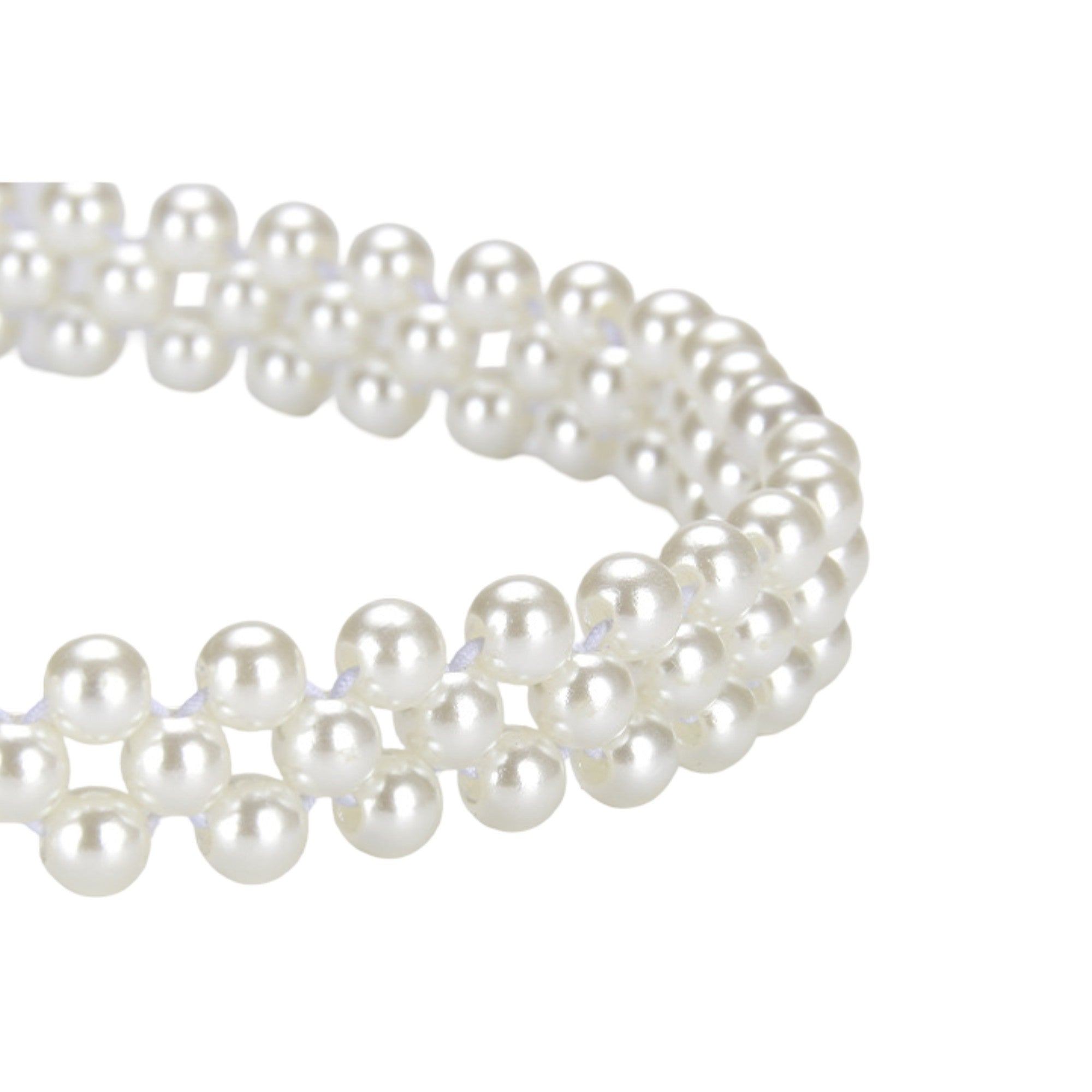 Anna-Kaci Womens Elastic Pearl Waist Belt with Stretch Fit Design