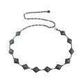 Anna-Kaci Vintage Inspired Engraved Metal Waist Chain with Floral Square Links 44 inches