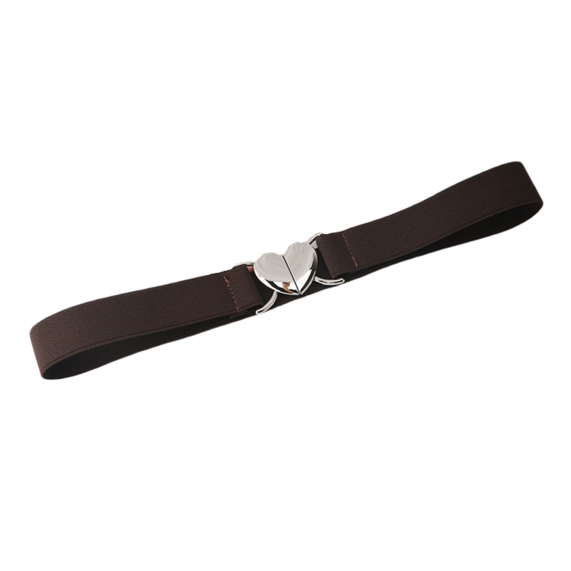 Anna-Kaci Womens Elastic Waist Belt with Heart Buckle