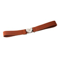 Anna-Kaci Womens Elastic Waist Belt with Heart Buckle