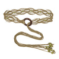 Anna-Kaci Womens Casual Braided Rope Belt with Wooden Ring