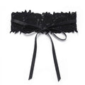 Anna-Kaci Women's Lace Corset Waist Belt Wide Floral Lace Cinch Belt Tie Front Adjustable Statement Belt