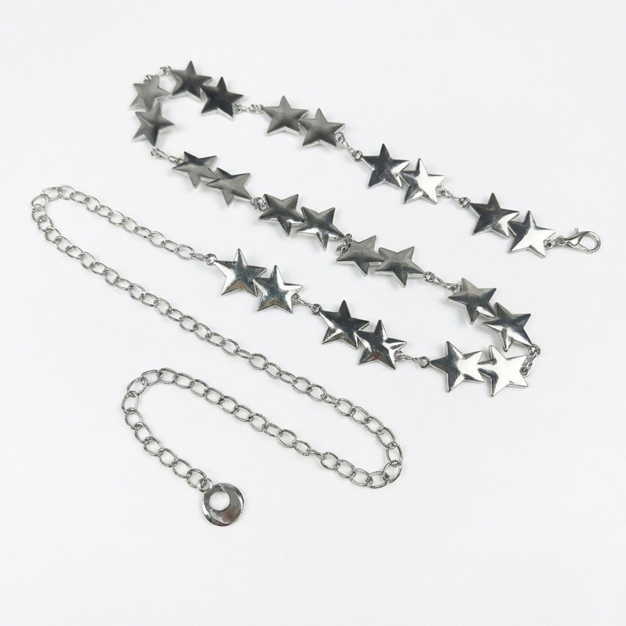 Anna-Kaci Women's Star Link Waist Chain Belt Adjustable Metal Charm Body Jewelry Accessory
