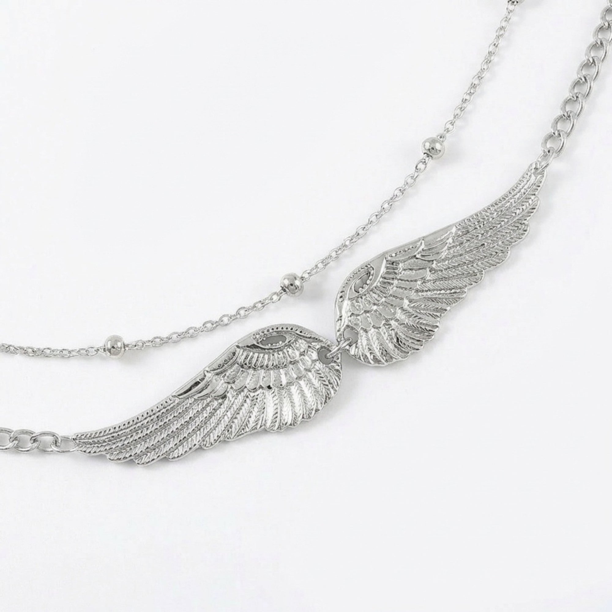 Anna-Kaci Women's Layered Waist Chain Belt with Wing Charm Pendant Adjustable Link Body Jewelry Accessory
