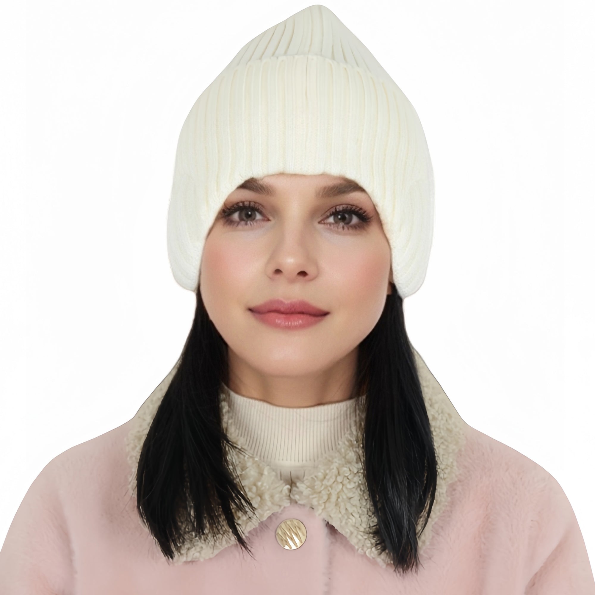 Alilang Warm Winter Knitted Beanie Hat with Earflap Daily Headwear Ski Mask for Men Women