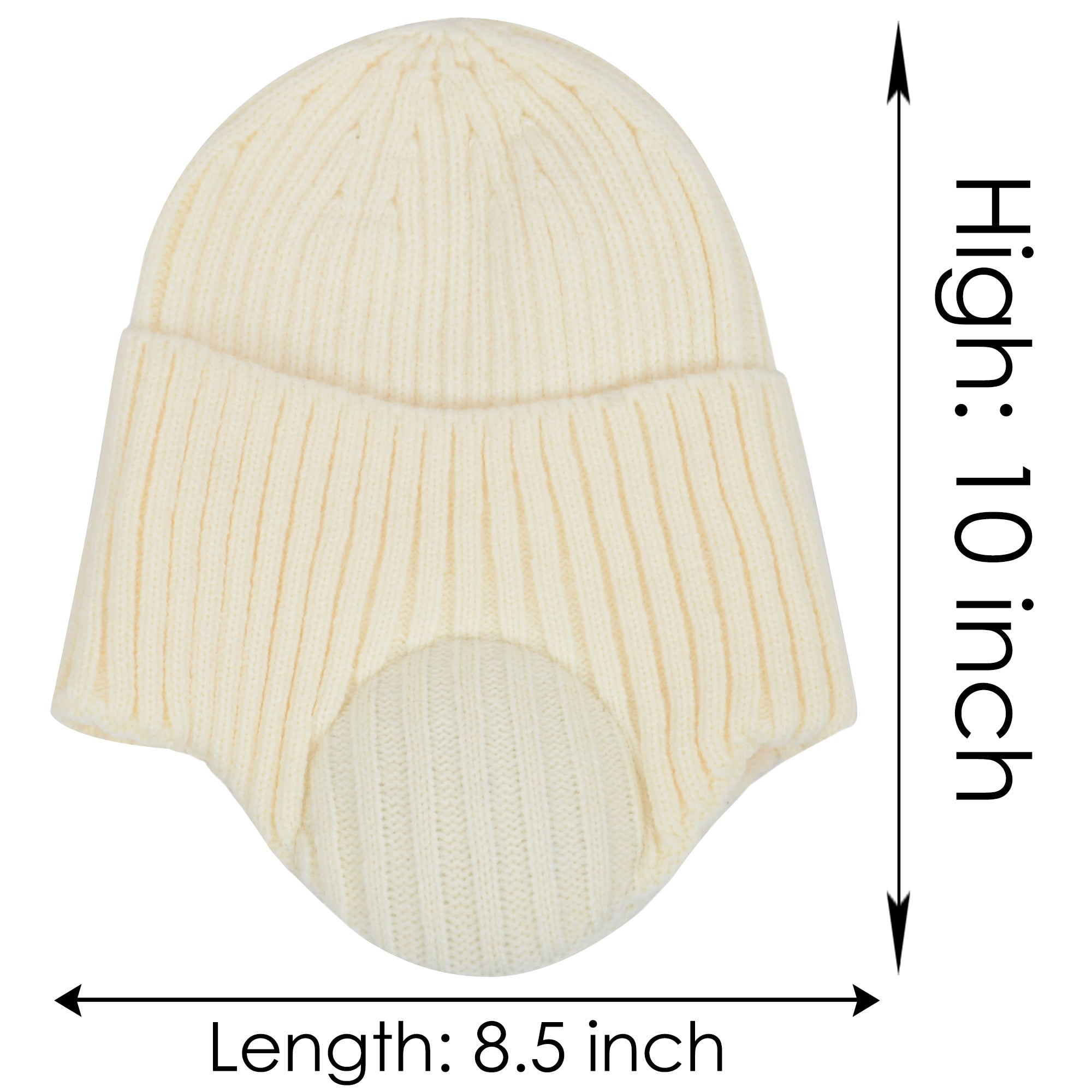 Alilang Warm Winter Knitted Beanie Hat with Earflap Daily Headwear Ski Mask for Men Women