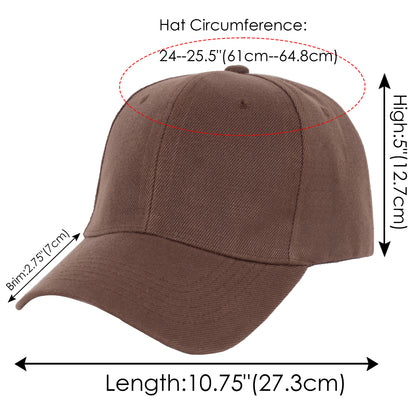 Alilang Classic Baseball Cap for Women Men Golf Dad Hat Solid Adjustable Plain Cap