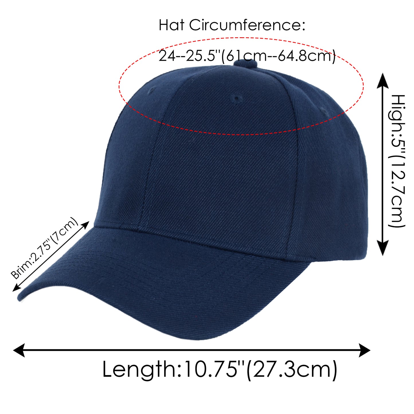 Alilang Classic Baseball Cap for Women Men Golf Dad Hat Solid Adjustable Plain Cap