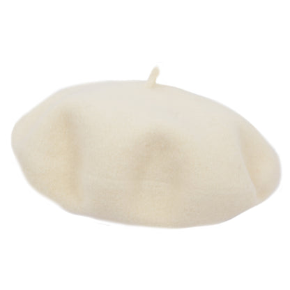 Women's Wool French Beret Hats Solid Color Classic Beanie Fall Winter Cap