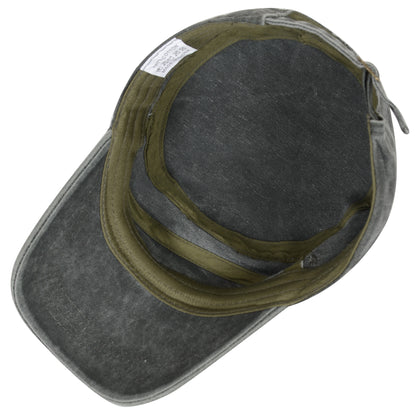 Anna-Kaci Unisex Cotton Basic Cadet Hats Vintage Washed Flat Top Cap with Adjustable Strap