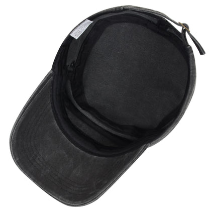 Anna-Kaci Unisex Cotton Basic Cadet Hats Vintage Washed Flat Top Cap with Adjustable Strap