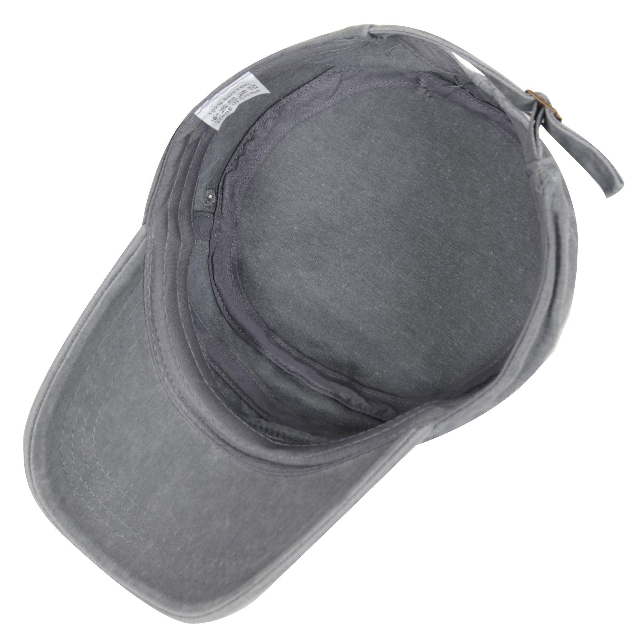 Anna-Kaci Unisex Cotton Basic Cadet Hats Vintage Washed Flat Top Cap with Adjustable Strap