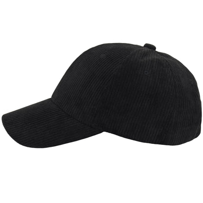 Anna-Kaci Vintage Corduroy Baseball Cap Solid Color Adjustable Strap Trucker Hat for Women Men