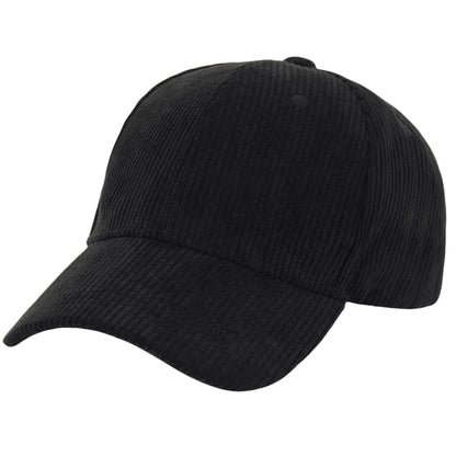 Anna-Kaci Vintage Corduroy Baseball Cap Solid Color Adjustable Strap Trucker Hat for Women Men