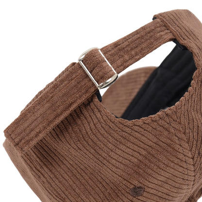 Anna-Kaci Vintage Corduroy Baseball Cap Solid Color Adjustable Strap Trucker Hat for Women Men