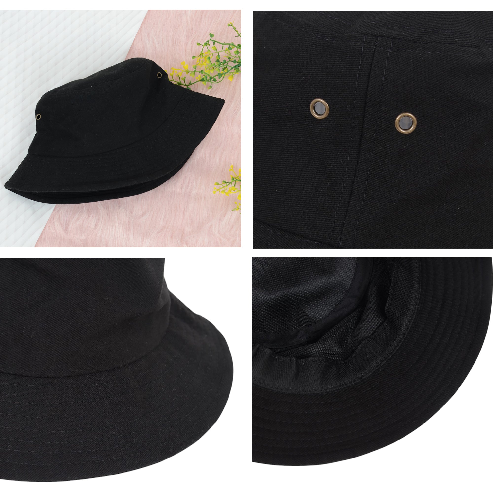 Anna-Kaci Unisex Classic Washed Denim Bucket Hat Cotton Sun Hats Outdoor Fisherman Cap for Beach, Golf, Fishing