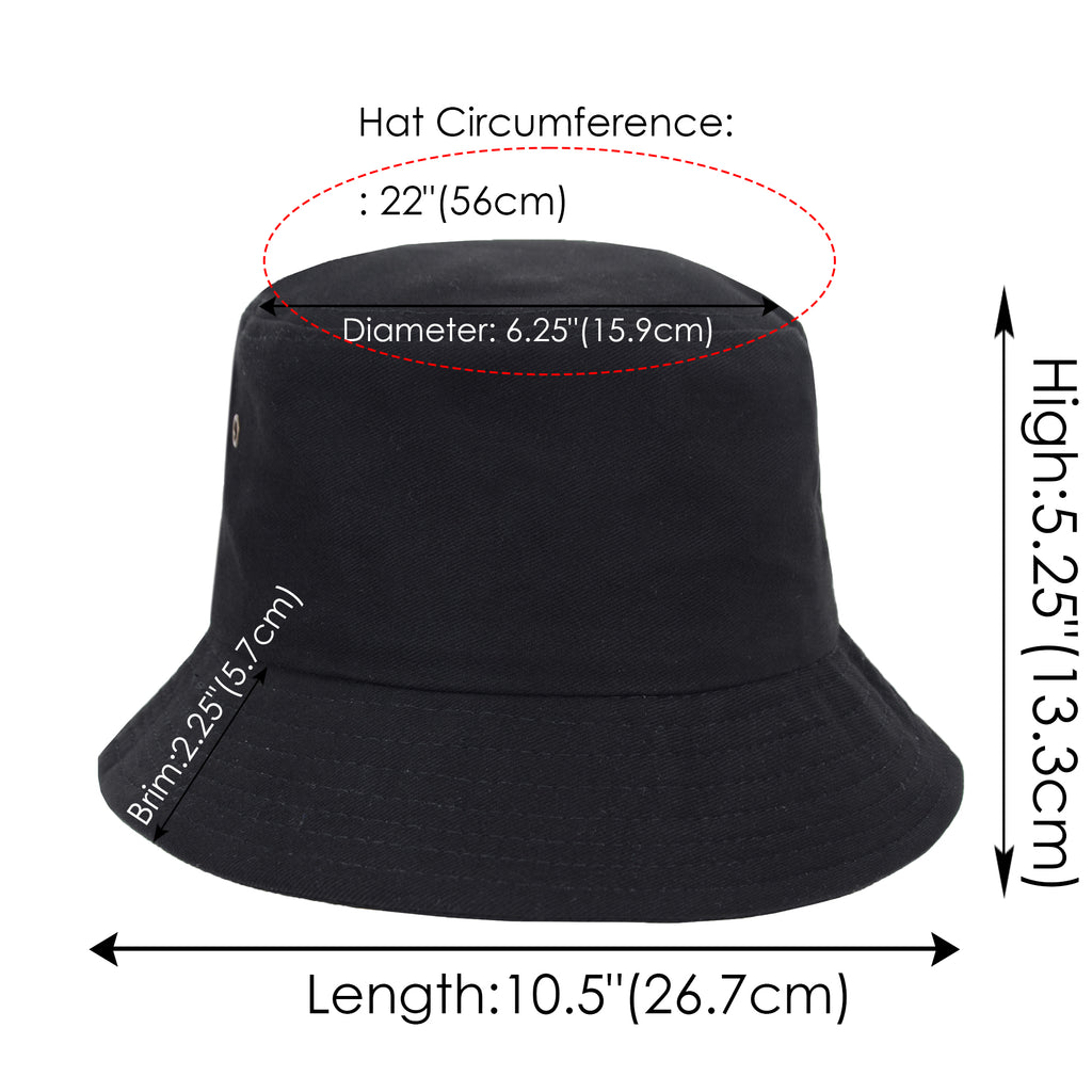 Anna-Kaci Unisex Classic Washed Denim Bucket Hat Cotton Sun Hats Outdoor Fisherman Cap for Beach, Golf, Fishing